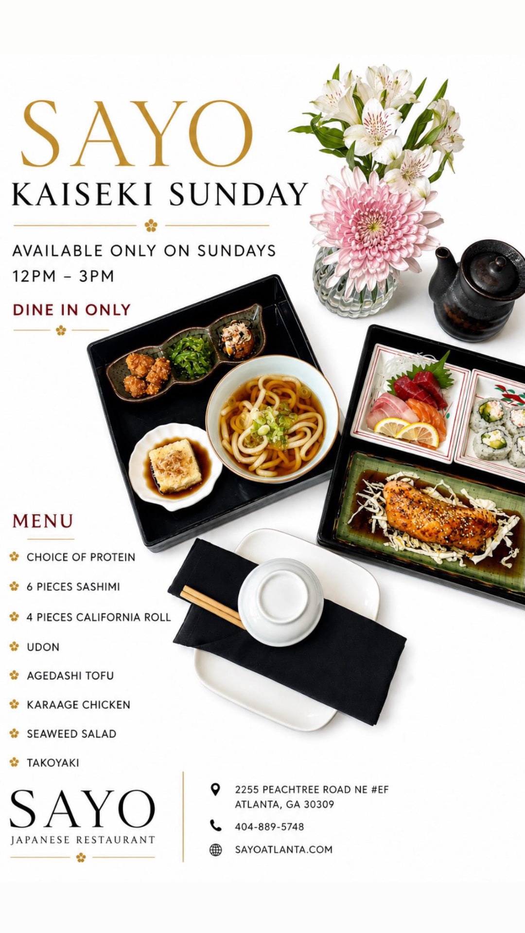 Kaiseki Sunday brunch spread